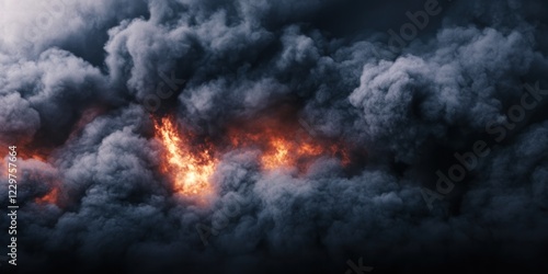 Wallpaper Mural Apocalyptic Inferno: A Fiery, Smoky Spectacle Torontodigital.ca