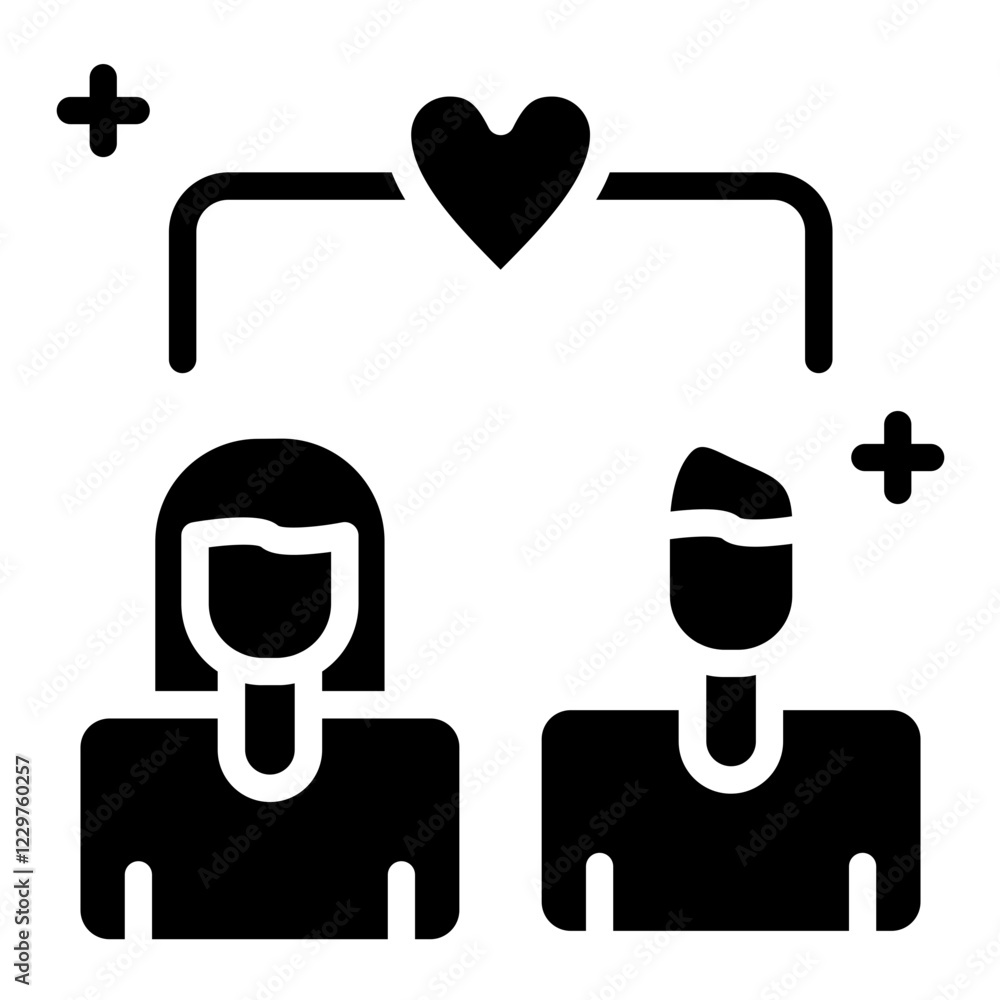 Vector Design Romance Hub Icon Style Vector Design Romance Hub Icon Style