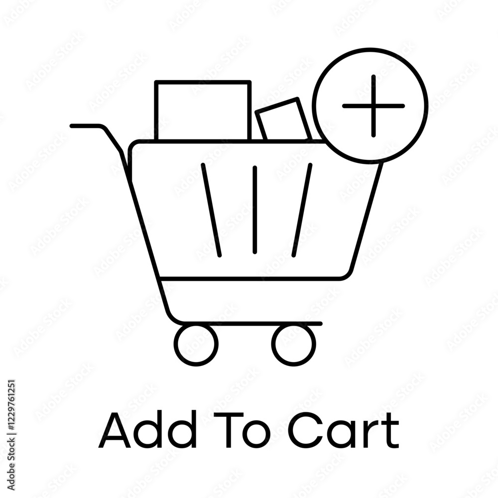 Add to Cart – Cart with Plus Sign Representing Product Selection Add to Cart – Cart with Plus Sign Representing Product Selection