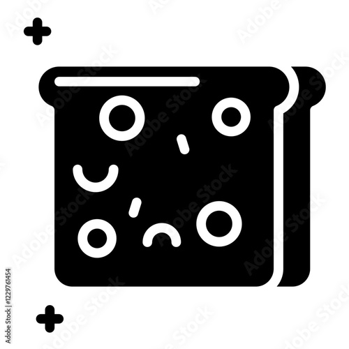 Vector Design Whole Wheat Bread Icon Style