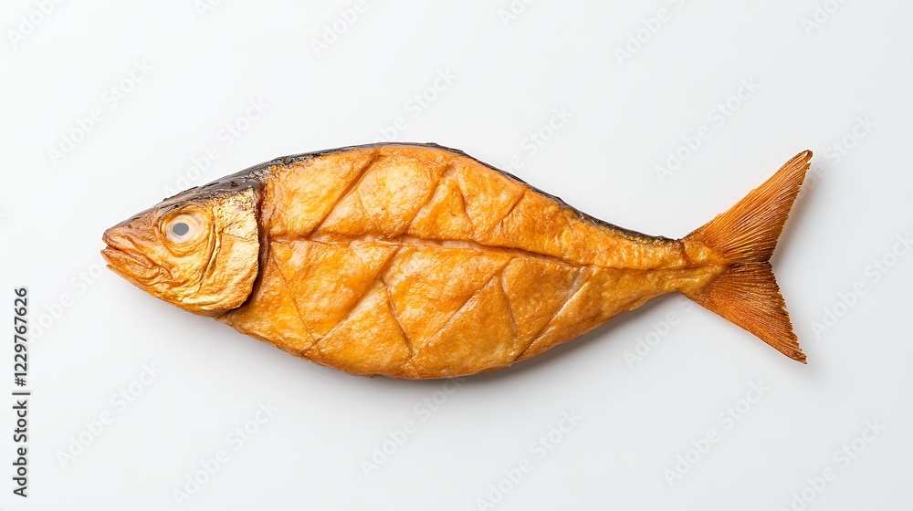 Fototapeta premium Crispy Fried Fish A Detailed Close Up Food Photograph