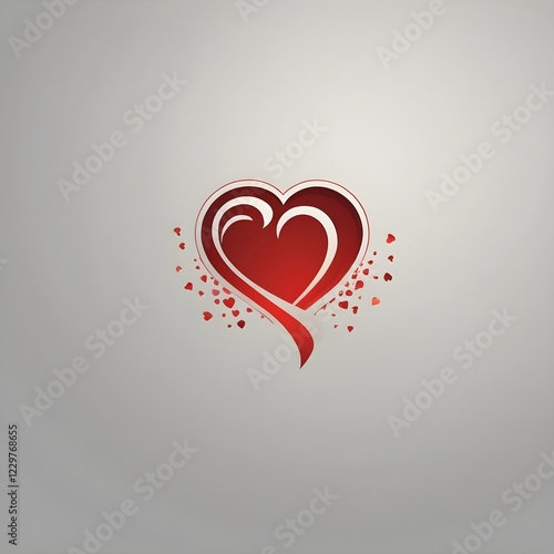 abstract red heart