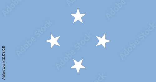 Photos Flag of Micronesia, Vector illustration
