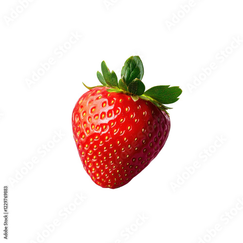 Fresh strawberry isolated on transparent background photo