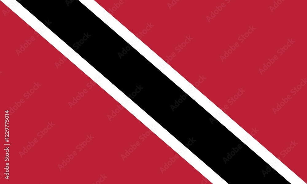 Flag of Trinidad & Tobago, Vector illustration Flag of Trinidad & Tobago, Vector illustration