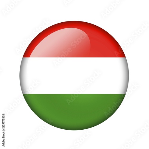 Free Download The Hungarian flag. Round glossy icon. Isolated on white background - GFXLoad