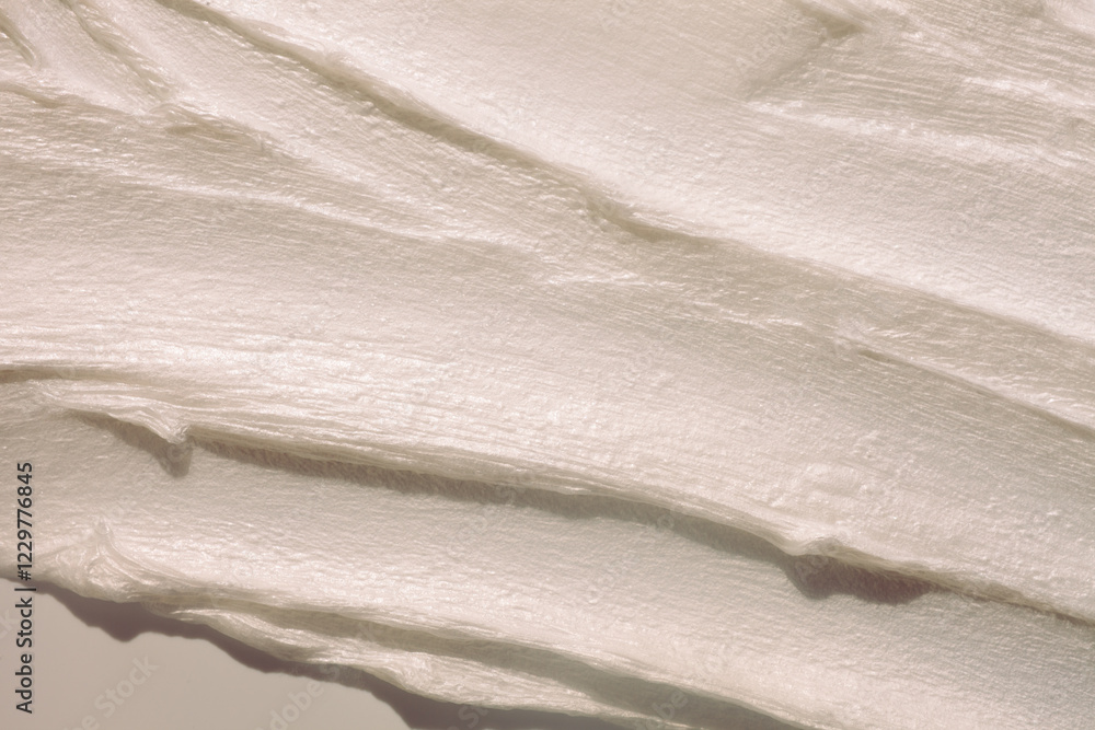 Obraz premium Cosmetic cleansing beige swatch foam gel in water texture