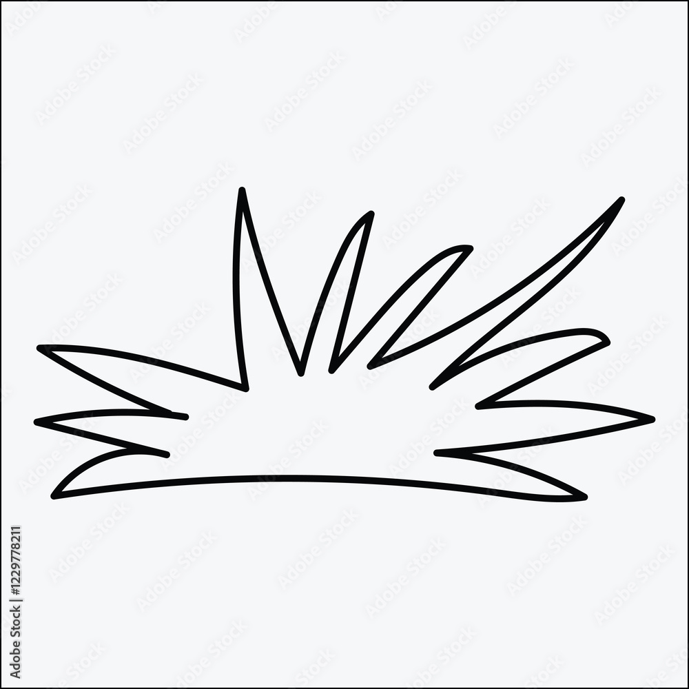 single grass blade icon vector single grass blade icon vector