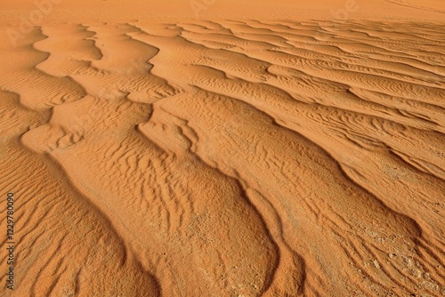 Sand ripples on sand dunes, Tassili n'Ajjer National Park, UNESCO World Heritage Site, Sahara desert, Algeria, Africa