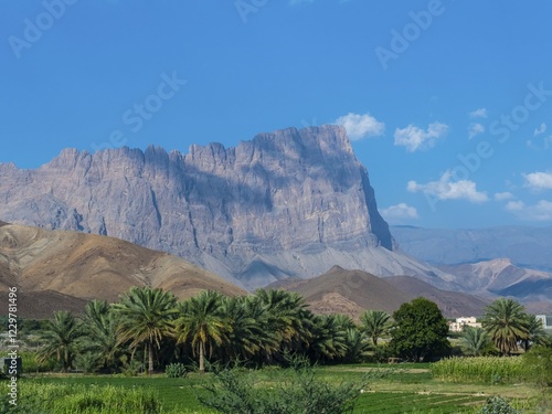 Mountain Chain Jabal Misht, Hajar al Gharbi Mountains, Al Dhahirah Region, Arabia, Middle East, Oman, Asia photo