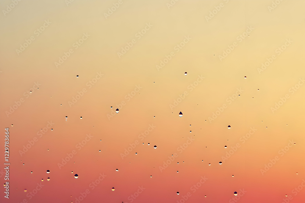 Obraz premium Sunset rain drops window view