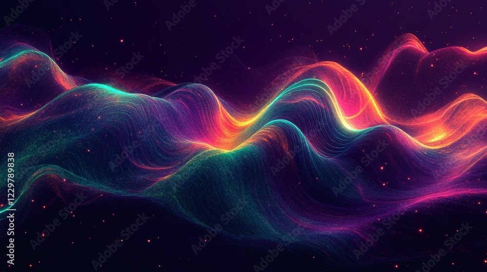 Ultraviolet neon green wave patterns with abstract digital gradients and glowing textures forming a futuristic vibrant design Ultraviolet neon green wave patterns with abstract digital gradients and glowing textures forming a futuristic vibrant design
