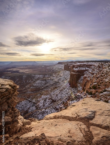 View of erosion landscape from Grand View Point Overlook, rock formations, Monument Basin, White Rim, Island in the Sky, Canyonlands National Park, Utah, USA, North America photo