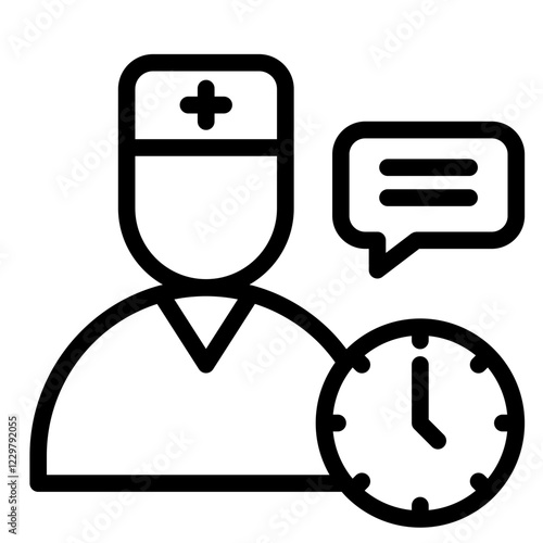 time consultation icon in vector illustration