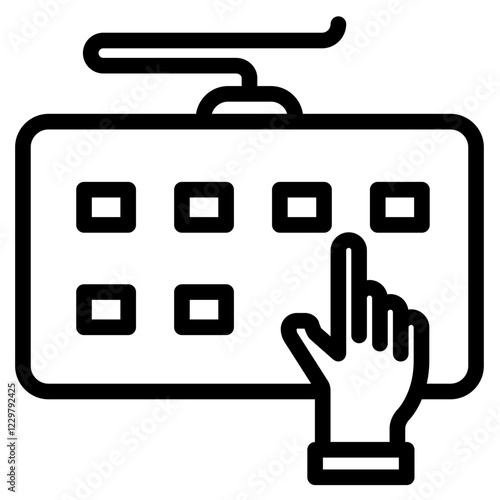 medical keyboard icon in vector illustration