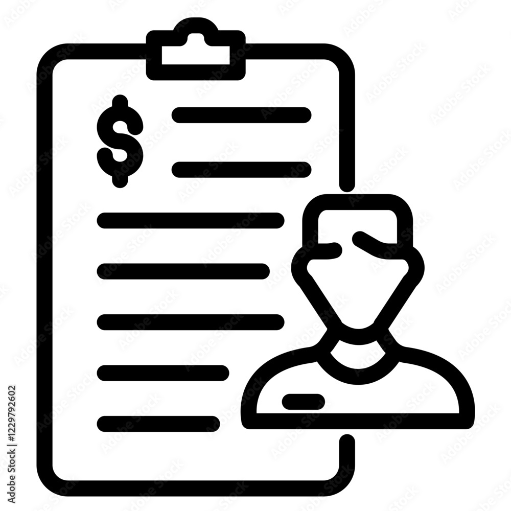 payment note icon in vector illustration