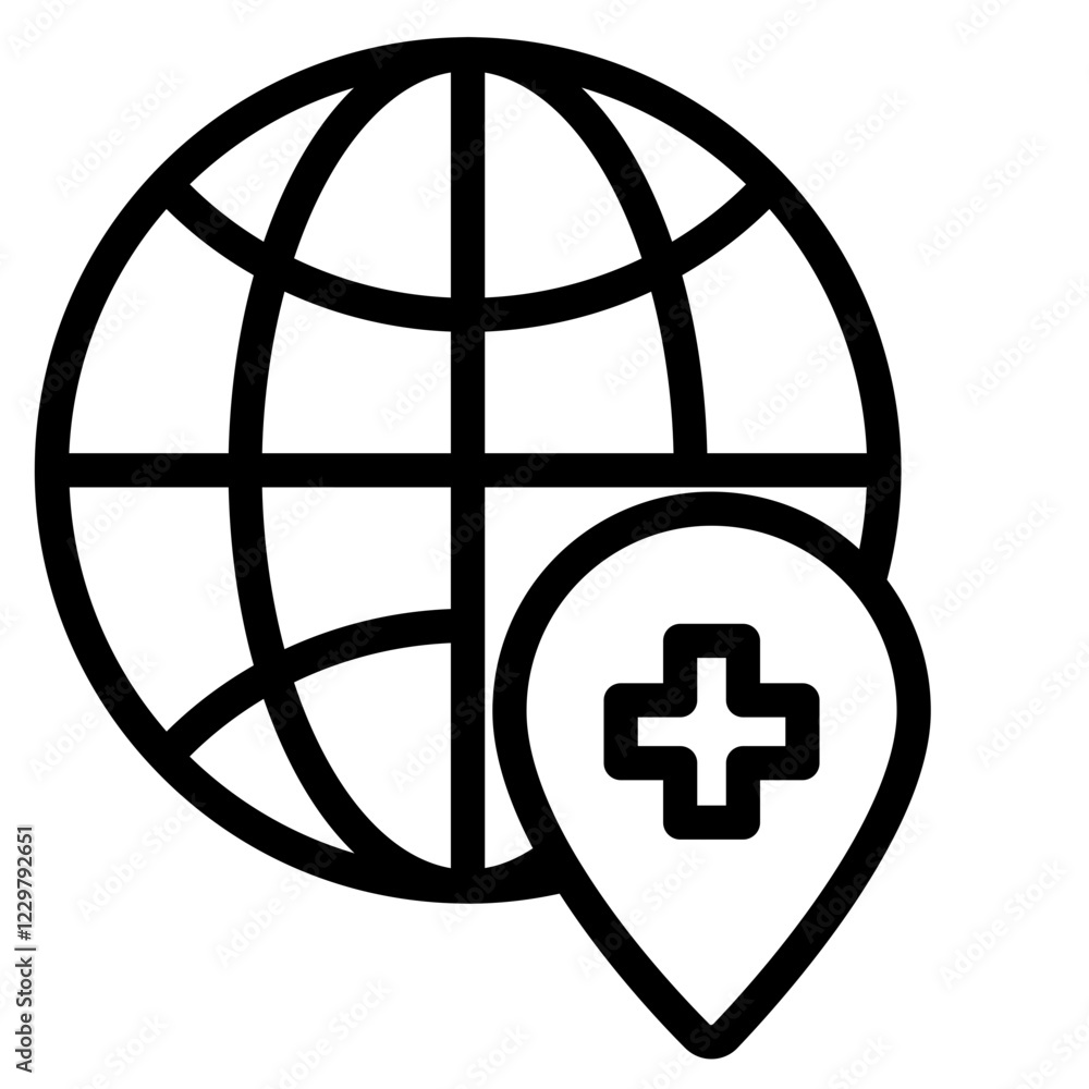 global health icon in vector illustration global health icon in vector illustration