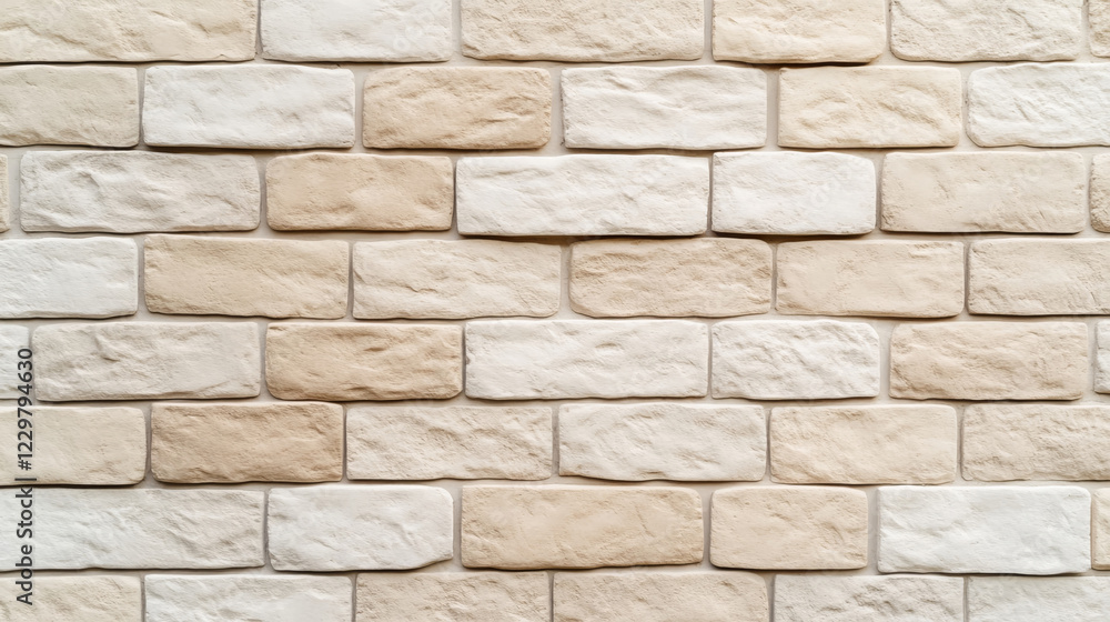 Modern brick wall design in light beige tones, showcasing texture and depth. This stylish wall adds contemporary touch to any space, perfect for interior or exterior use Modern brick wall design in light beige tones, showcasing texture and depth. This stylish wall adds contemporary touch to any space, perfect for interior or exterior use