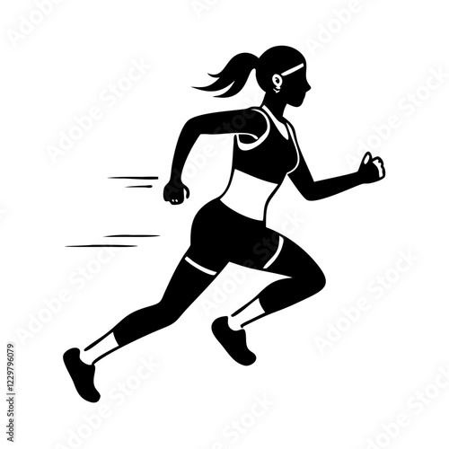 Woman running icon