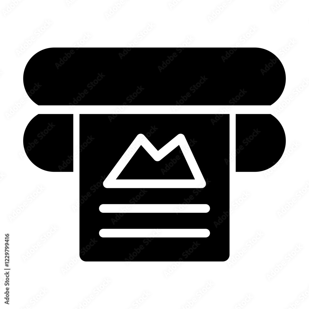 Printing Press Vector Icon Design Printing Press Vector Icon Design