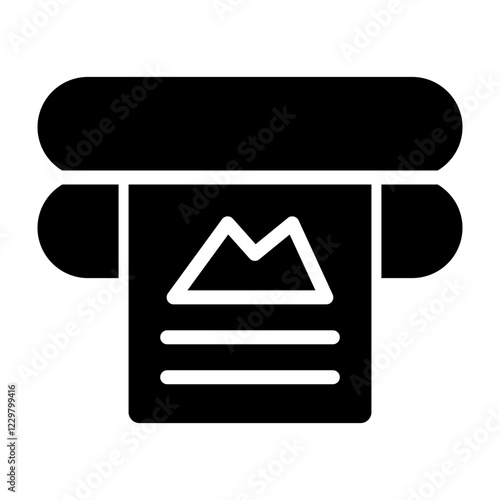 Printing Press Vector  Icon Design