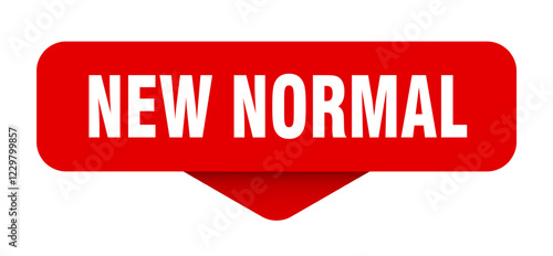 new normal sticker. new normal sign on transparent background