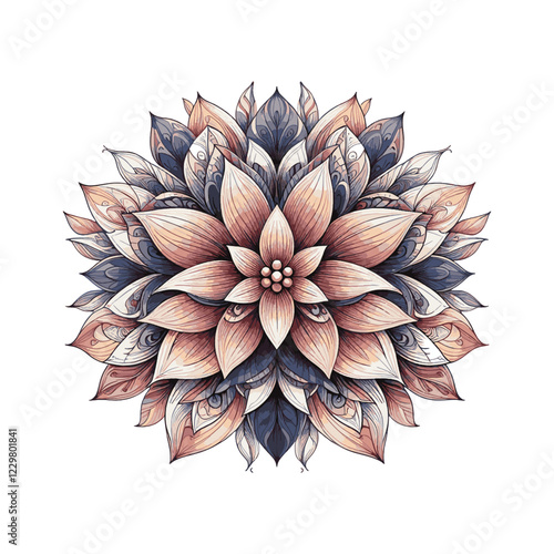 Beautiful lovely vector red china rose flower