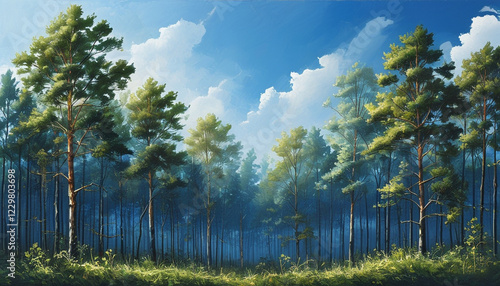 forest in the morning