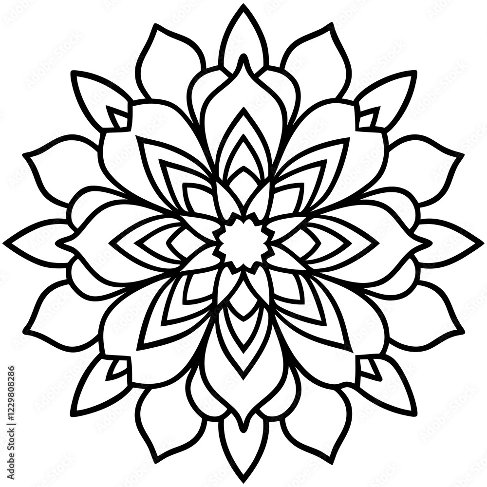 Decorative Mandala-Style Hearts in Fine Line Art Decorative Mandala-Style Hearts in Fine Line Art