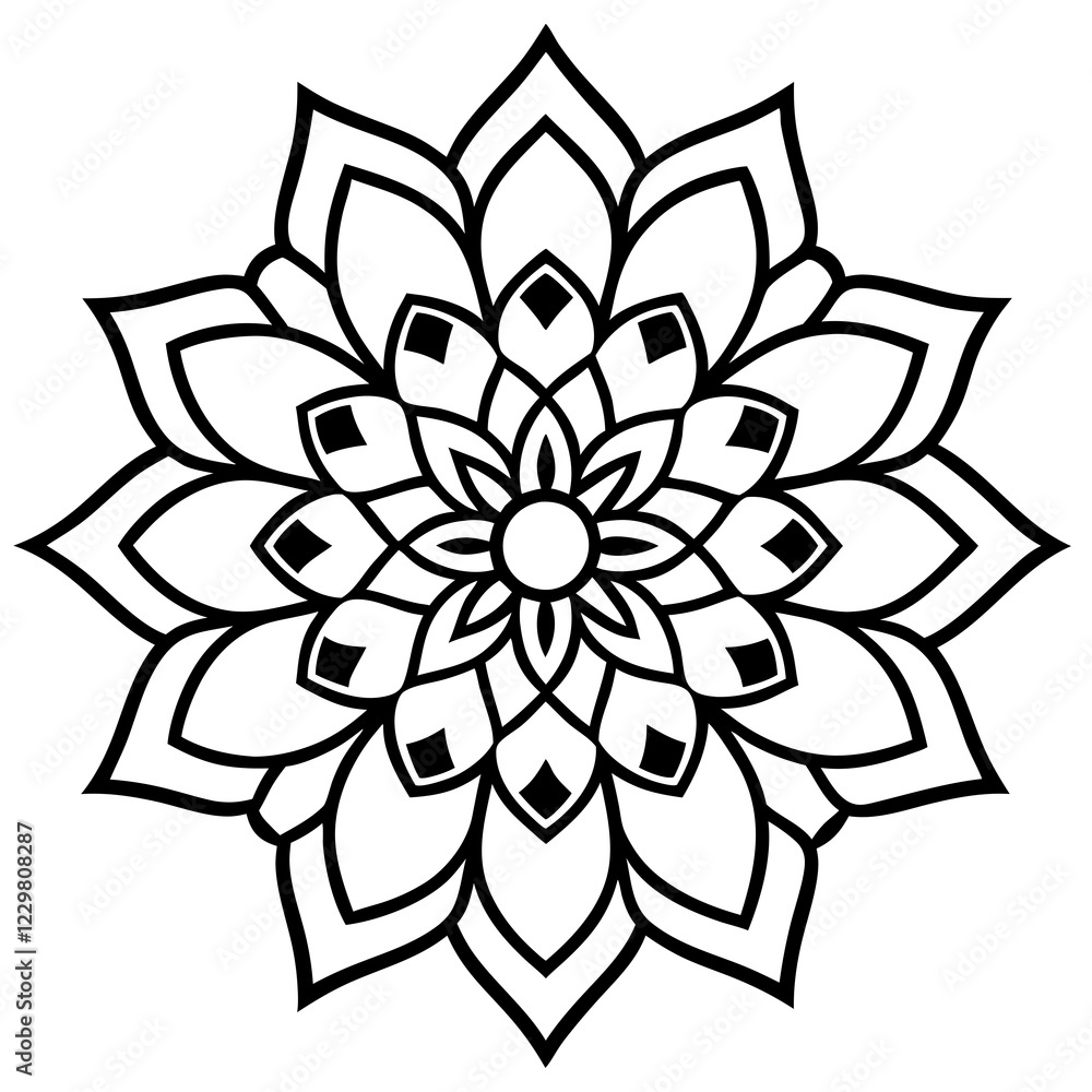 Decorative Mandala-Style Hearts in Fine Line Art Decorative Mandala-Style Hearts in Fine Line Art