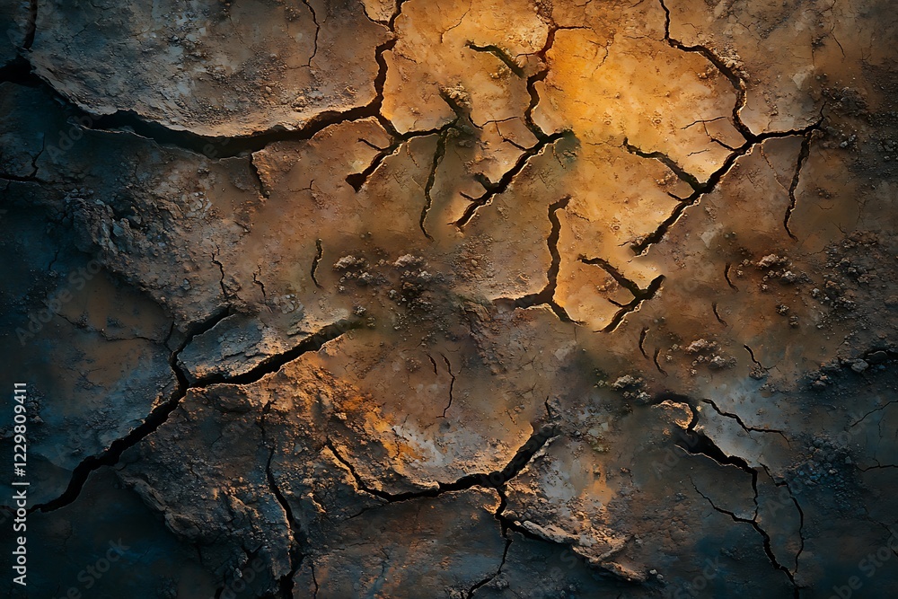 Drastic Cracks in Dried Earth, a Texture Image for Design Drastic Cracks in Dried Earth, a Texture Image for Design