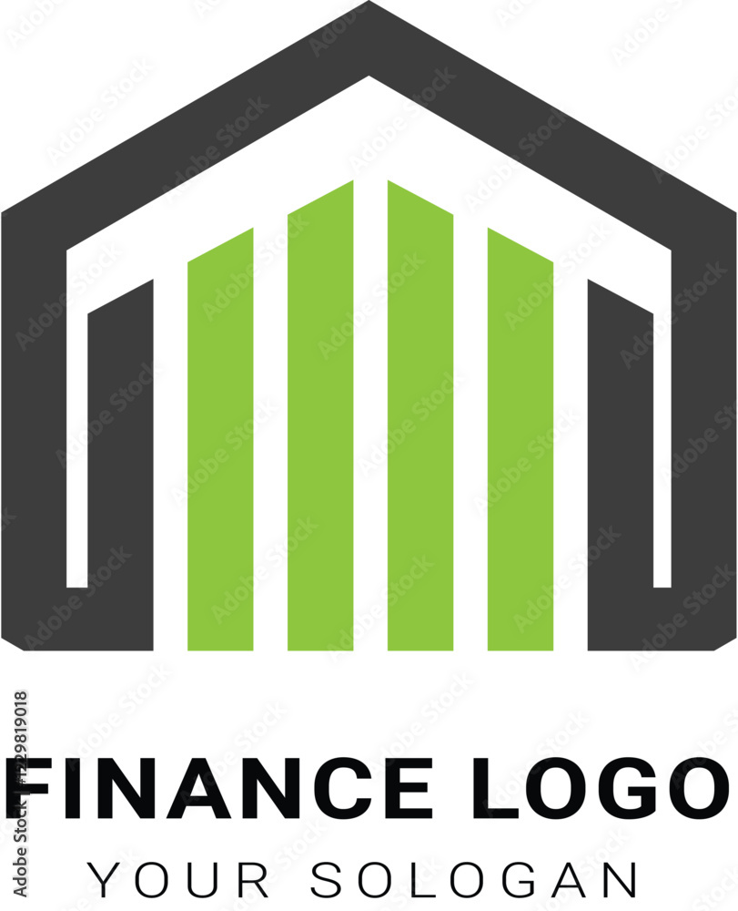 Obraz premium Vector beautiful finance logo design with white background 