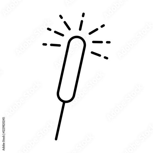 sparkler line icon