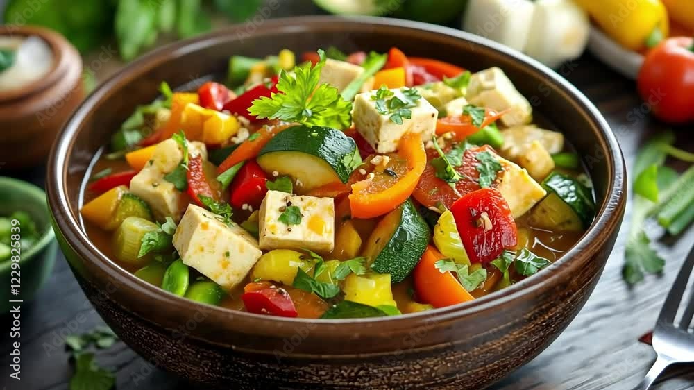 Delicious and Colorful Tofu Vegetable Stew Recipe Delicious and Colorful Tofu Vegetable Stew Recipe
