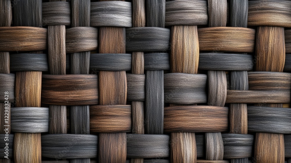 Detailed Close-up of Intricate Woven Wood Texture Detailed Close-up of Intricate Woven Wood Texture