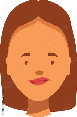 Close up of a young woman with brown hair and a slightly displeased expression, conveying subtle dissatisfaction or mild annoyance