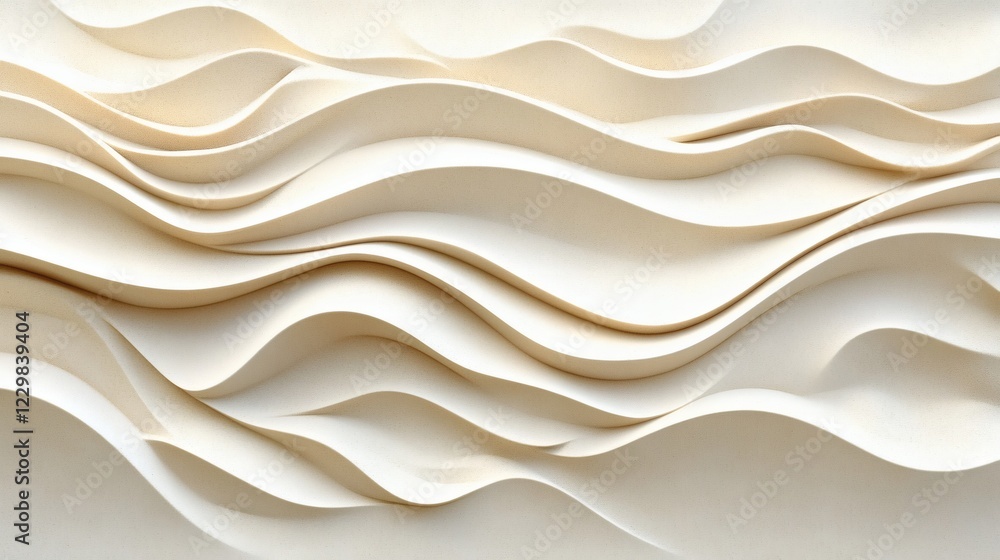 Obraz premium Abstract beige wave pattern background texture.