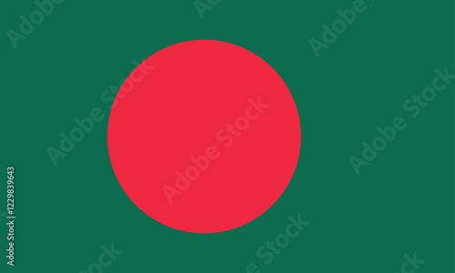 National Flag of Bangladesh, Symbol of Bangladesh, vector illustration