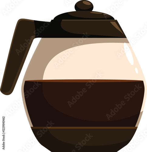 Coffee pot containing freshly brewed coffee, ready to be served