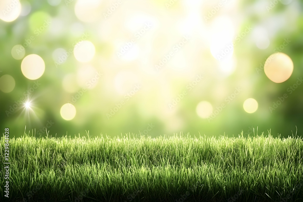 Obraz premium Spring grass bokeh background