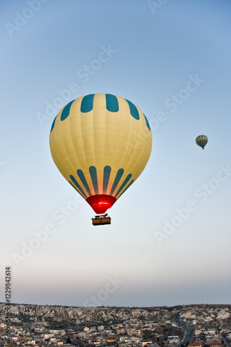 hot air balloon in the sky at cappadocia