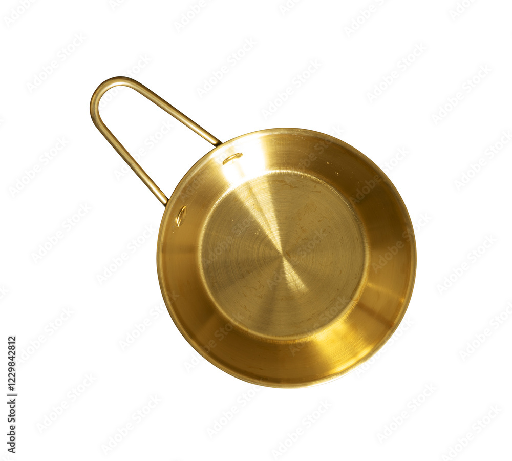 gold pan isolated element on white gold pan isolated element on white