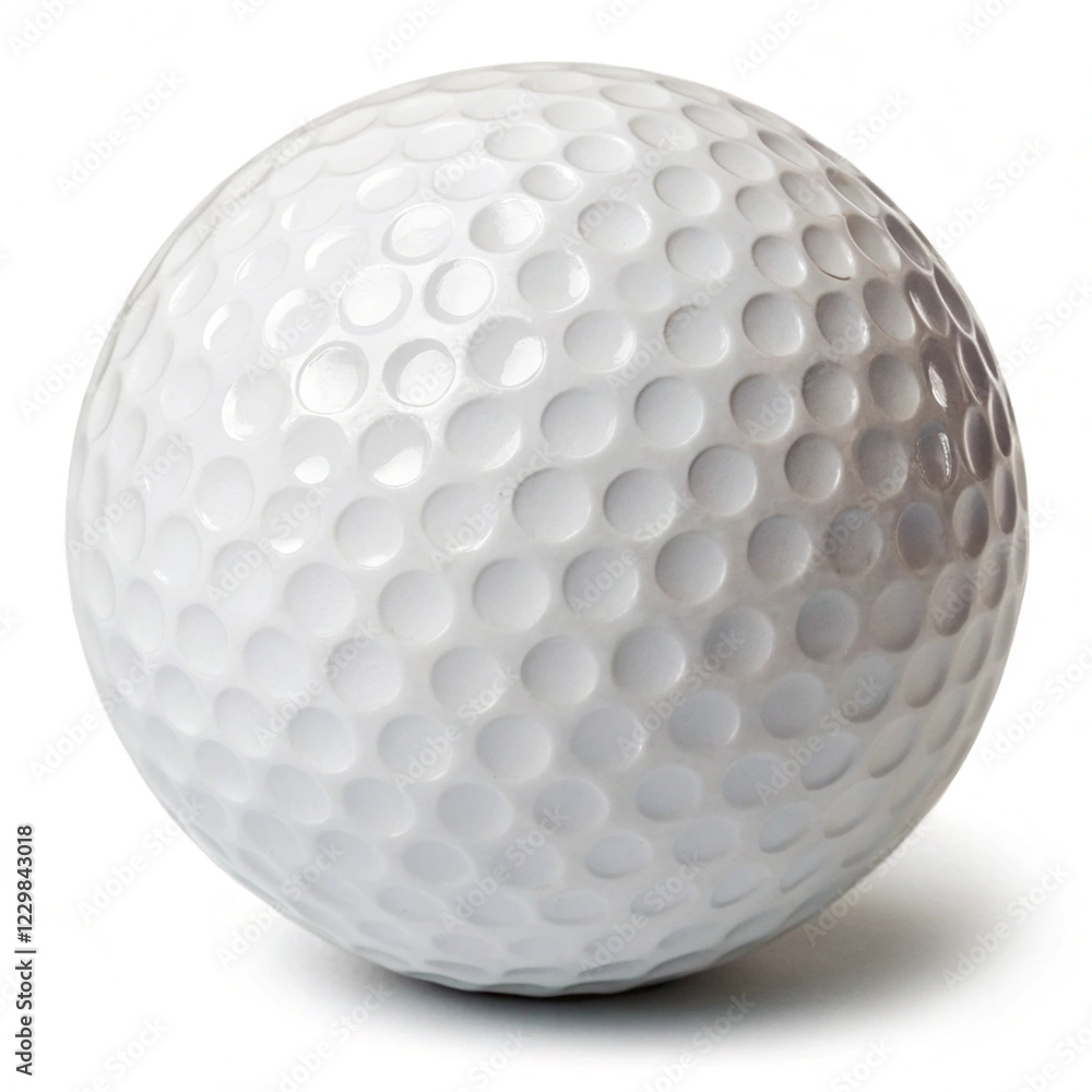 Close up of a golf ball isolated on white background Close up of a golf ball isolated on white background
