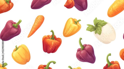 Wallpaper Mural Vibrant Fruit and Vegetable Seamless Pattern Design Torontodigital.ca