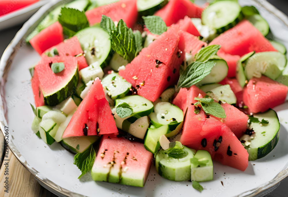 nutritious and refreshing summer salad bowl
nutritious and refreshing summer salad bowl