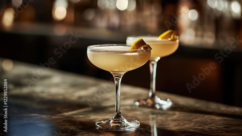 Wallpaper Mural Two Lemon Drop Cocktails on a Bar Counter Torontodigital.ca