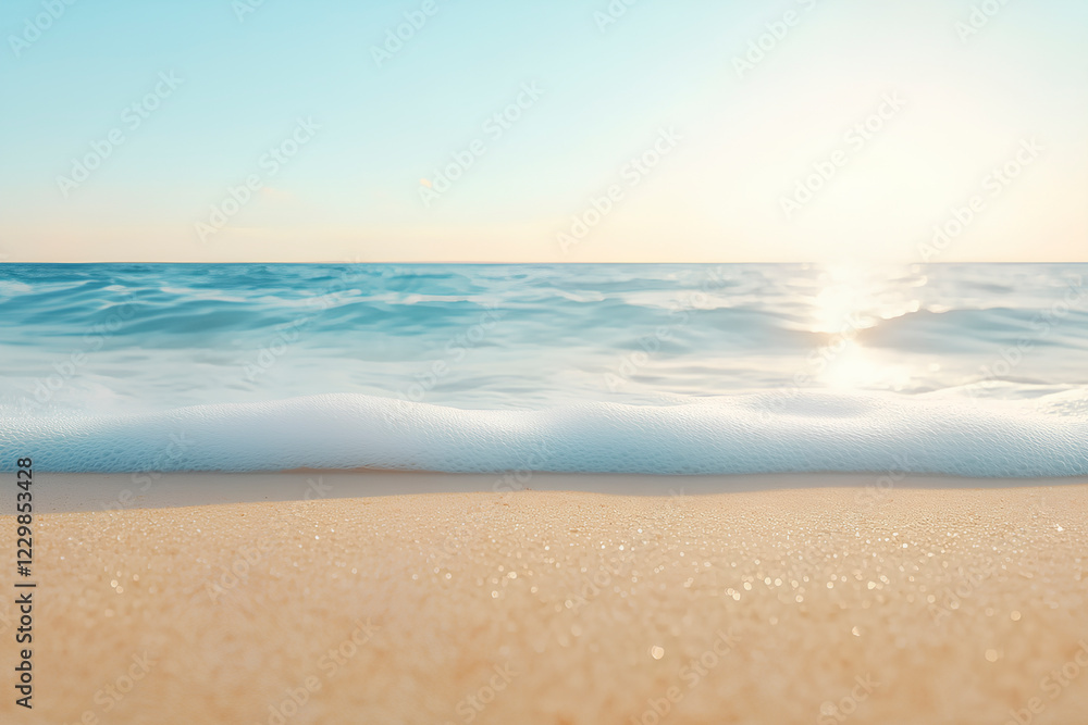 Obraz premium The ocean is calm and the sun is setting
