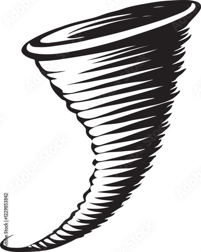 cyclone icon silhouette vector with white background