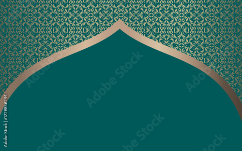 Islamic Background Design for Ramadan Kareem, Islamic Holidays, Eid Al-Fitr and Adha. With free space for text
