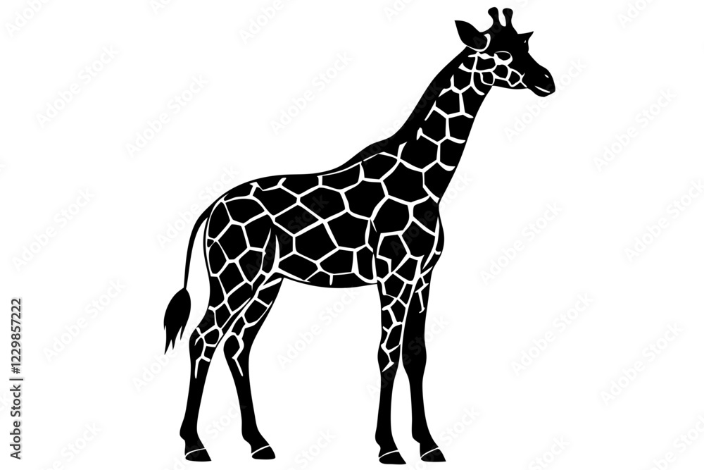 Naklejka premium giraffe silhouette